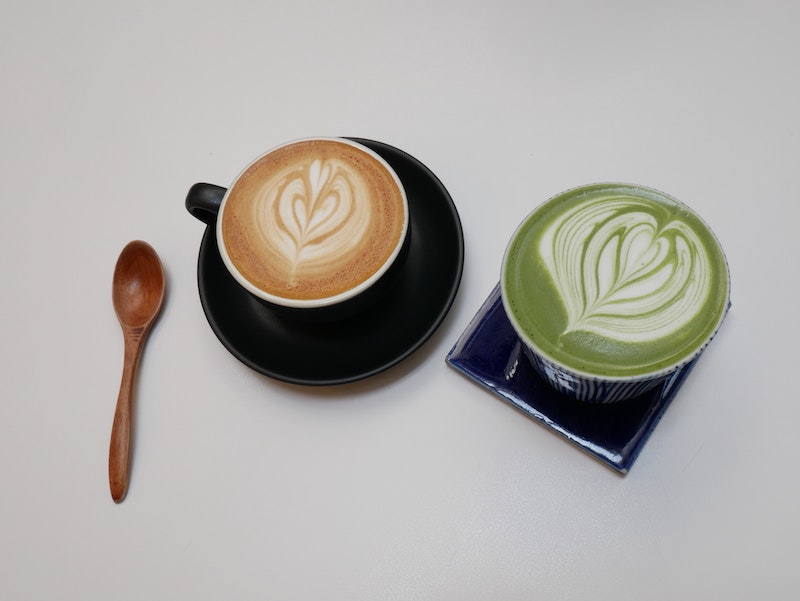 green tea matcha caffeine content compared to a cup of coffee