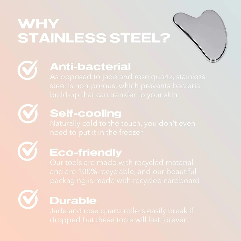 gua sha face tool from stainless steel material benefits