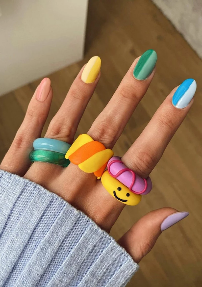 how to make chunky polymer clay rings easily at home