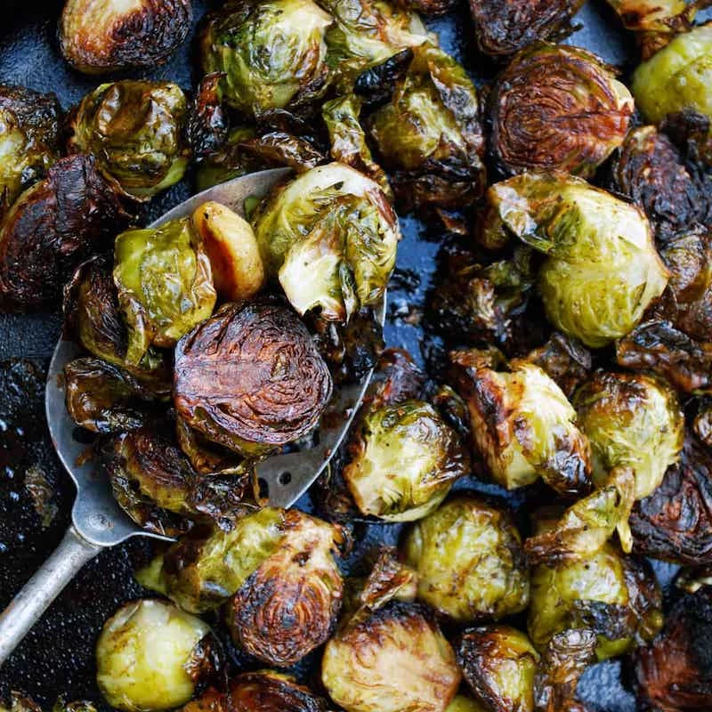 how to make crispy brussel sprouts balsamic vingar brussels sprouts