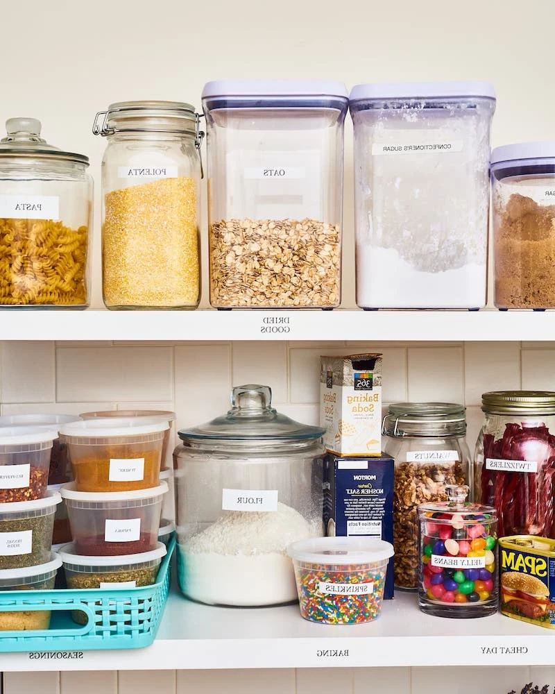 kitchen space savers oversized jars with food