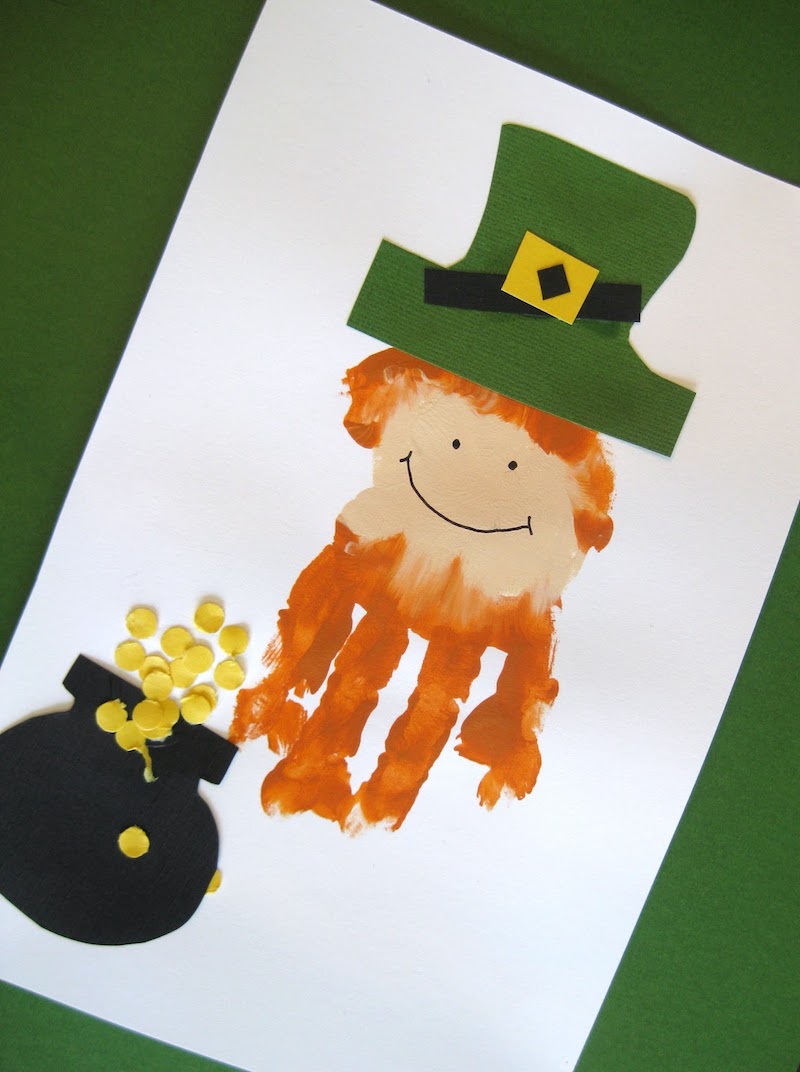 leprechaun craft ideas easy handprint leprechaun