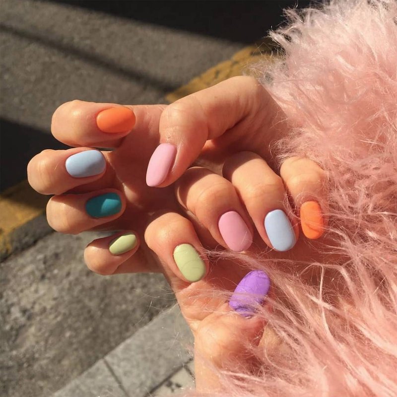 nail inspo 2022 mix and match nails colorful