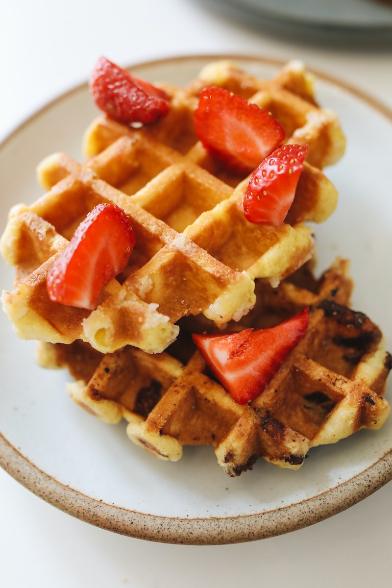 overripe banana recipes healthy banana flaxseed waffles with strawberry