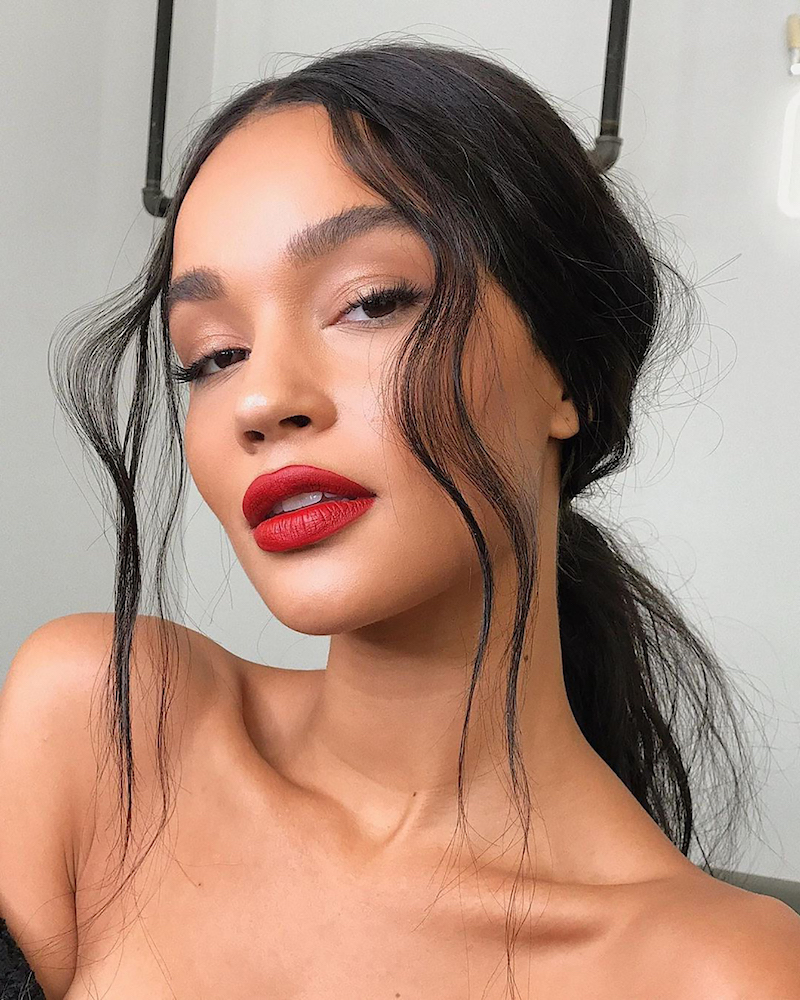 red makeup looks perfect for valentines day date night