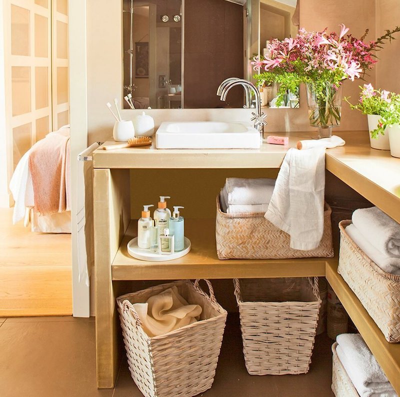 small bathroom towel storage baskets for storage