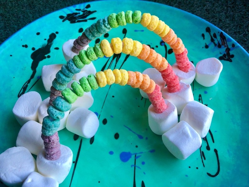 st patrick's day crafts for toddlers edible standing rainbows