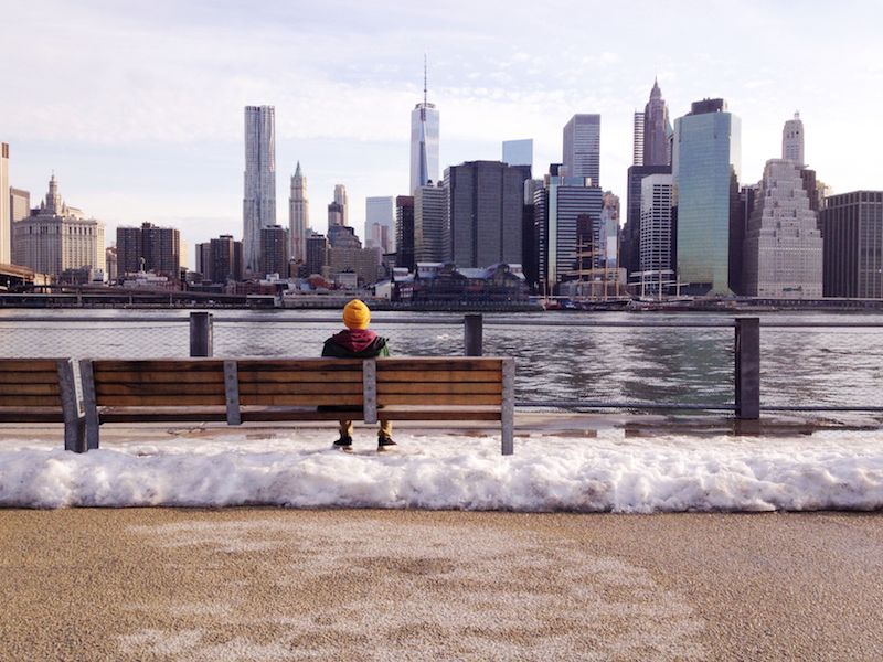 what to wear in winter new york bridge