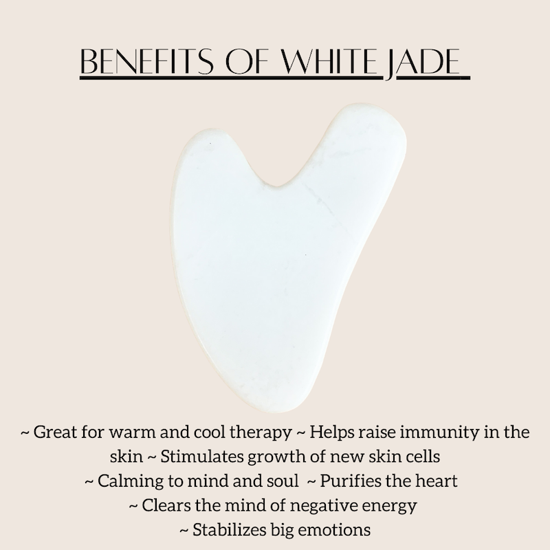white jade gua sha stone benefits for facial massage balance and purity