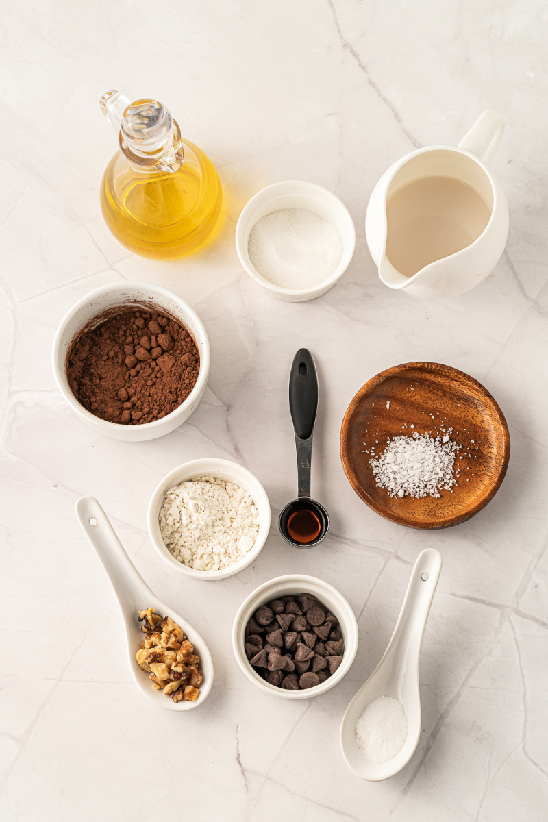 ingredients for vegan mug cake chocolate