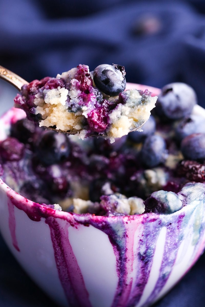 blueberry muffin in a mug cake healthy mug cakes