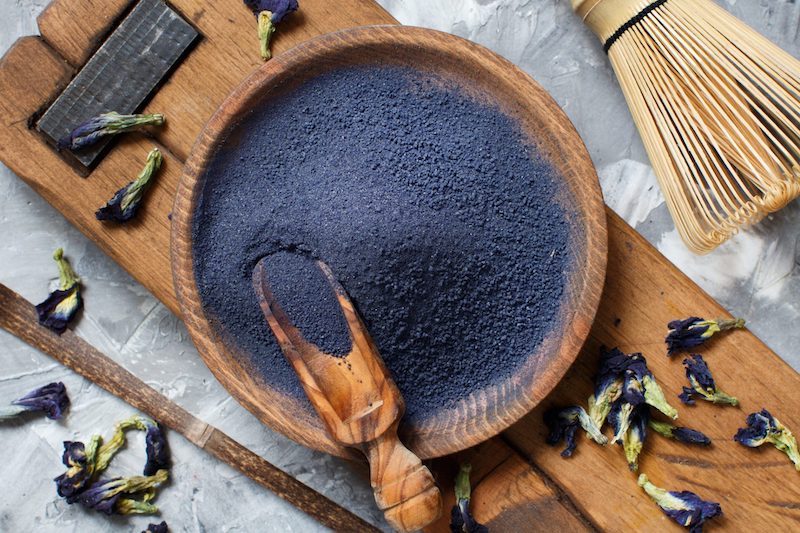 butterfly pea powder blue