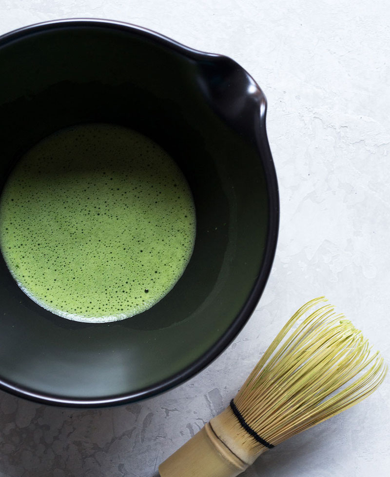 butterfly tea lemonade matcha preparation