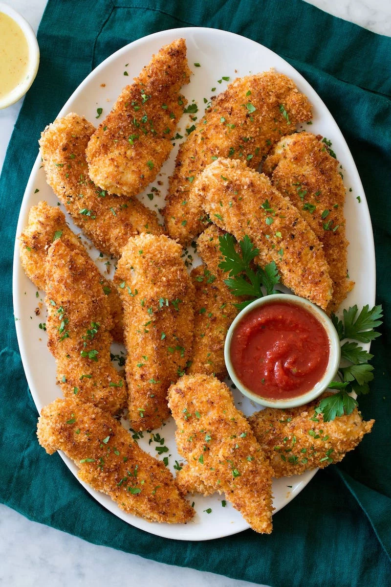 chicken tenders on a plate