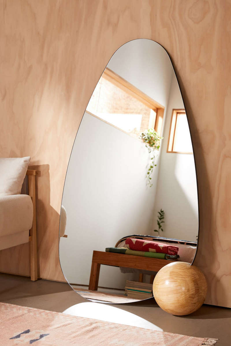 comfy bedroom ideas avocado shaped mirror
