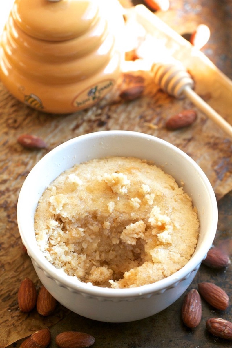 honey almond oatmeal mug cake healthy