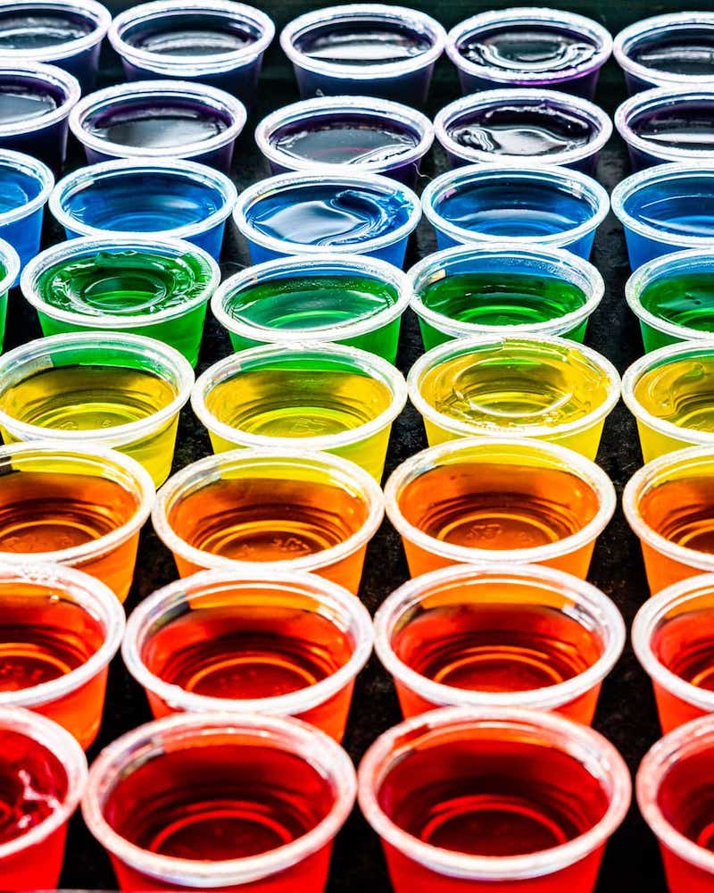 how long do jello shots take to set multi colored jello shots