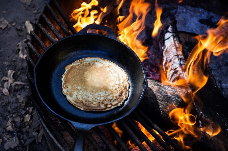 how to cure a cast iron skillet open fire pan