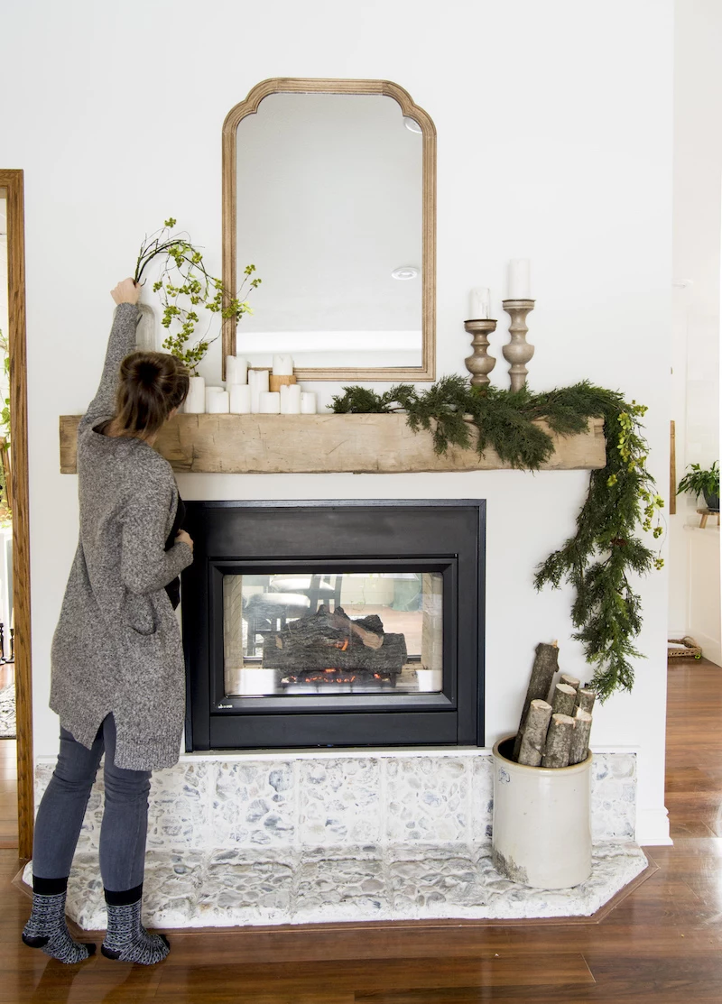 how to decorate a fireplace farmhouse