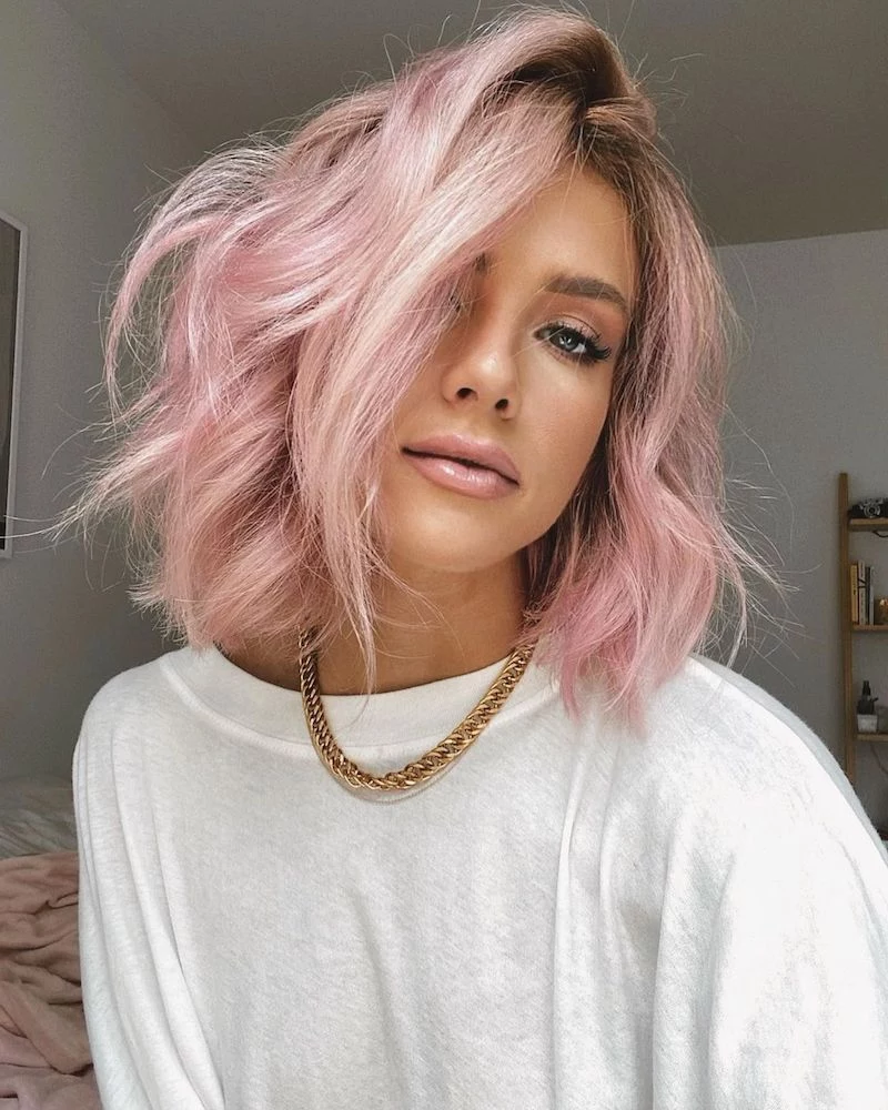 how to have hippie hair light pink short hair