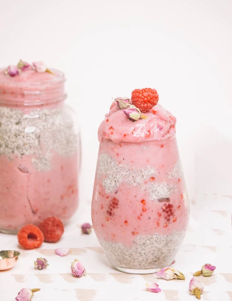 keto chia seed pudding with almond milk
