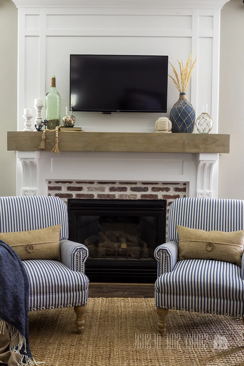 modern fireplace tv mantel idea