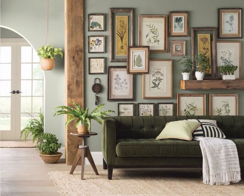 natural home decor green wall art
