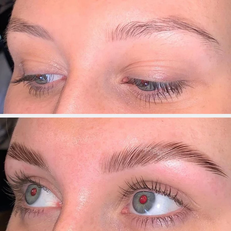 photos of soap eyebrows before and after