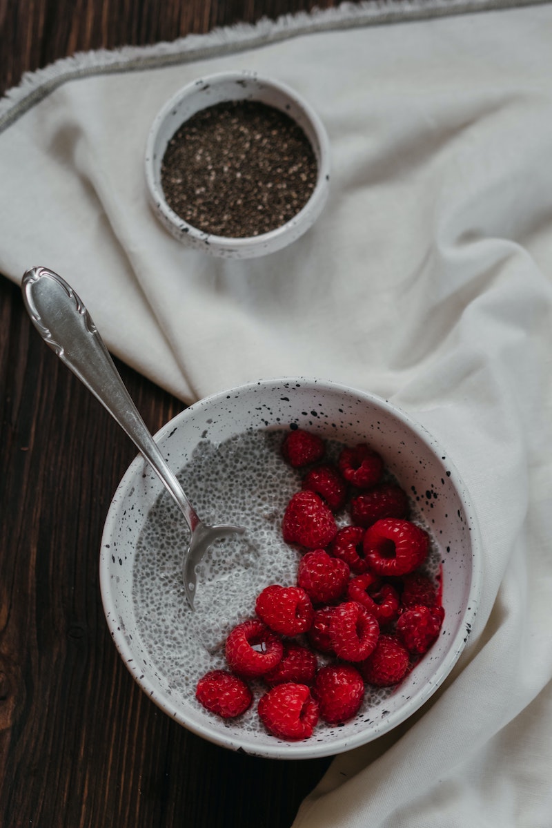 rasberrries chia seed pudding calories