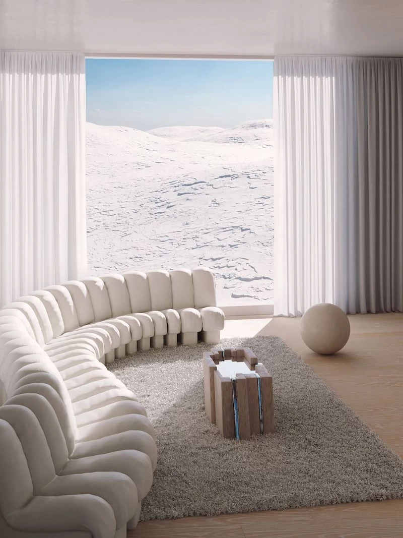 unique home designs white and fluffy couch