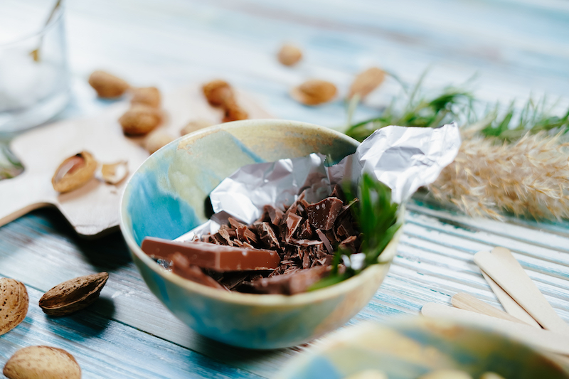 vegan marzipan recipe chocolate in a bowl