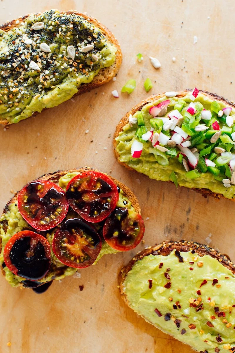 0 avocado toast variations four options