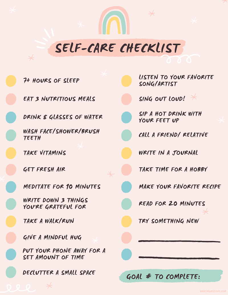 5 self care day checklist ideas