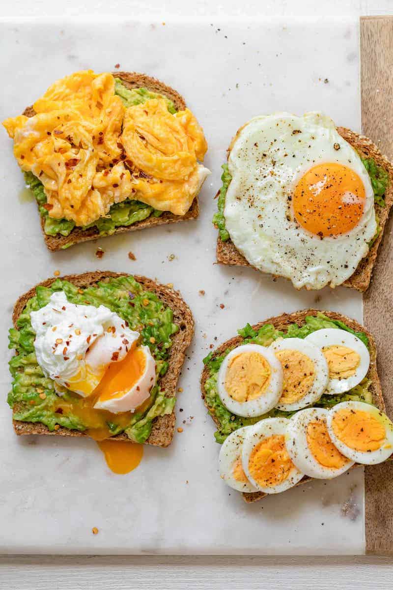 6 avocado egg toast different ways