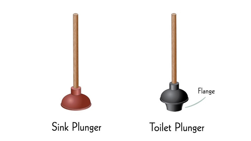 clogged sink sink plunger vs toilet plunger