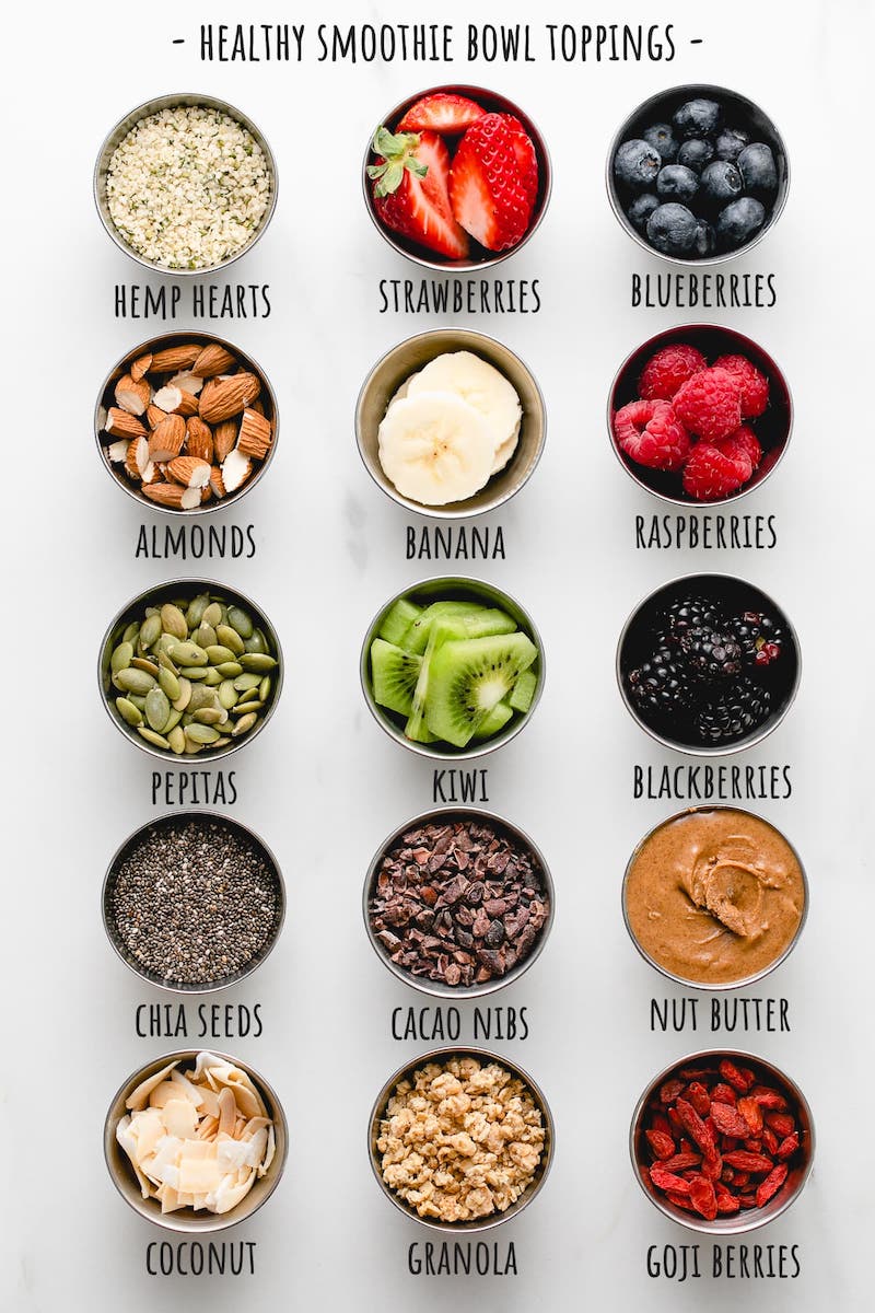 healthy smoothie bowl toppings