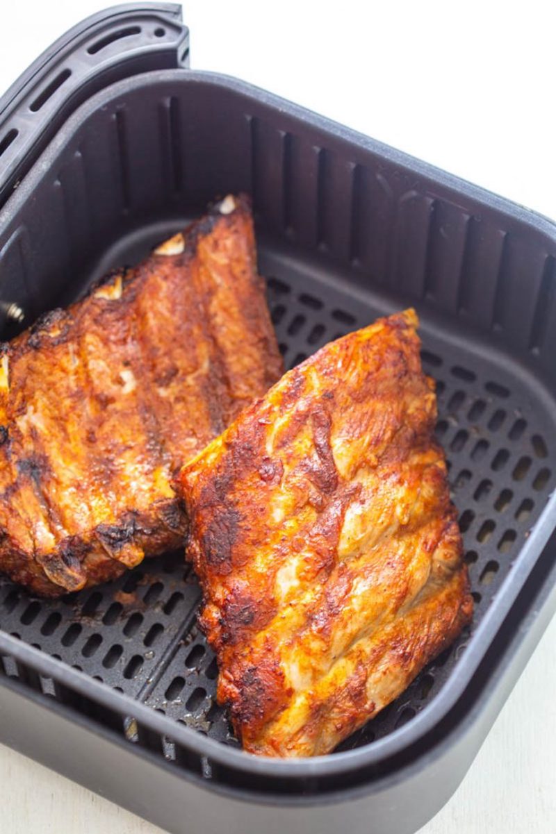 how long to air fry pork chops ribs in air fryer