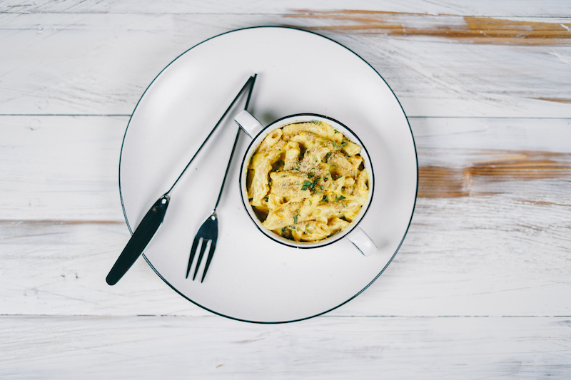 mac and cheese in a bowl