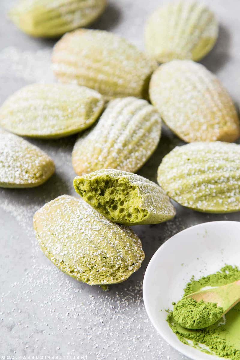 matcha madeleines matcha green color