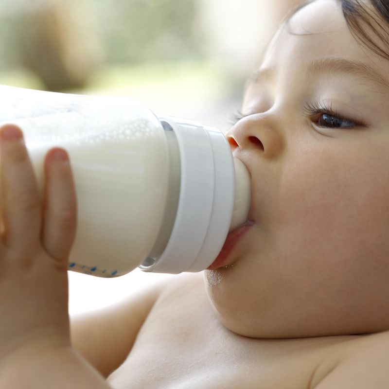 milk thistle baby drinking milk