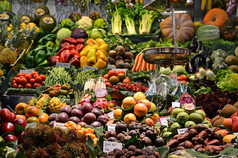 variety of vegetables and fruits