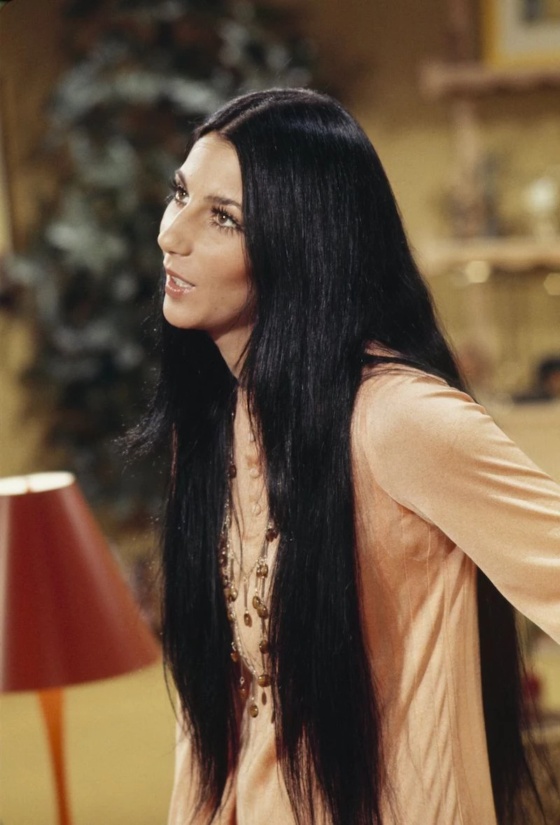 women's medium length 70s hairstyles cher