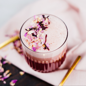 Pink Moon Milk: Dreamy elixir with hibiscus flower & rose petals for sweet sleep