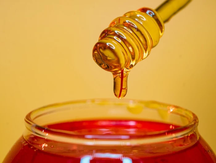 close up of honey