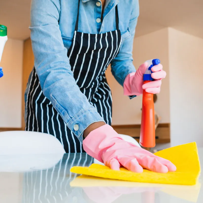 fruit fly trap woman cleaning