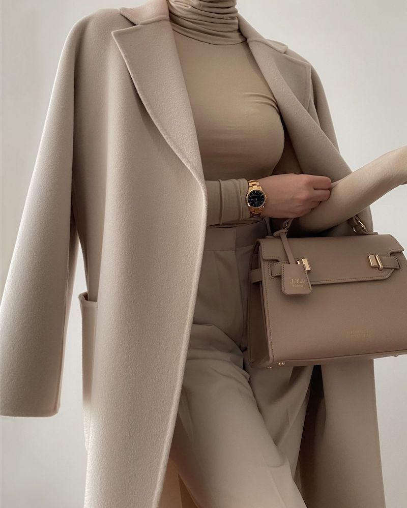 how to look expensive on a budget monocrome beige outfit