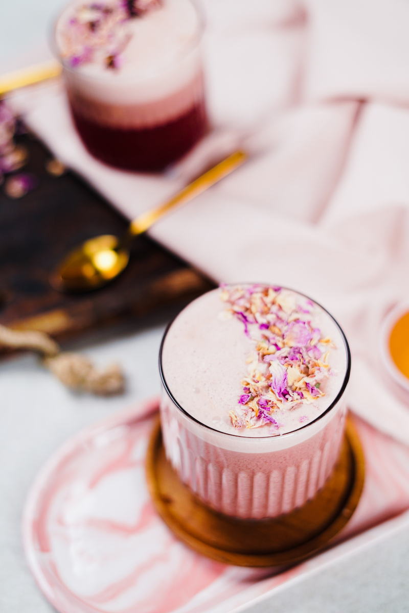 moon milk recipe with hibiscus