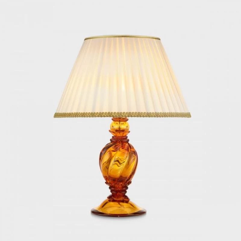 murano glass table lamp in brown