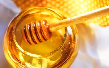 pure honey honey shot from the top