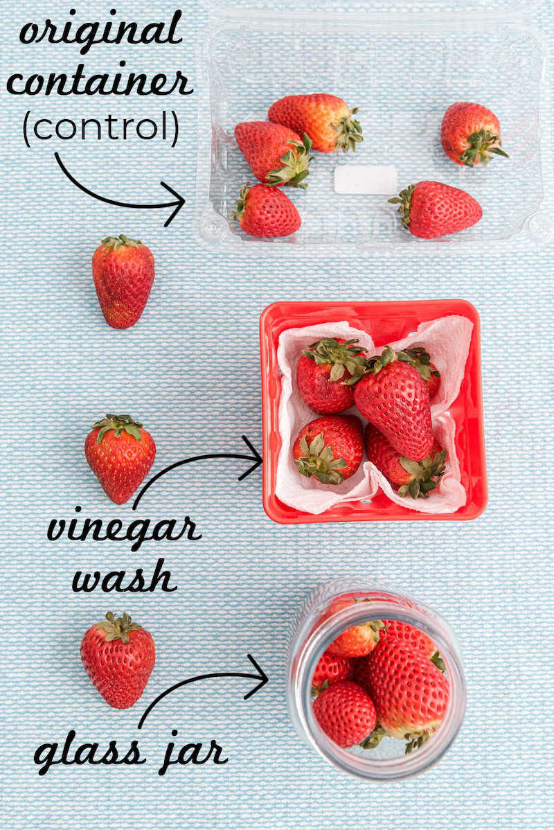 how to clean strawberries with vinegar